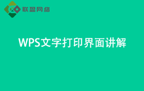 Word文字打印界面讲解