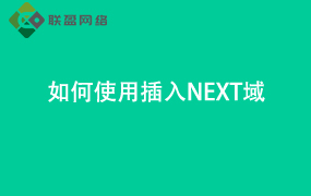 Word如何使用 插入NEXT域