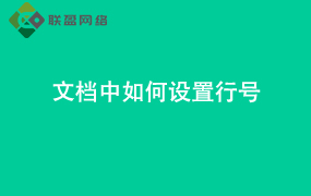 Word文档中如何设置行号