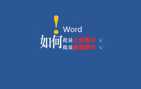 做标书如何批量上传图片和批量裁剪图片?Word批量裁剪图片的方法