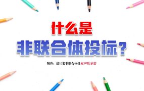 什么是非联合体投标？非联合体投标怎么证明？