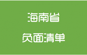 海南省政府采购负面清单