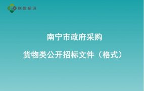 南宁市政府采购货物类公开招标文件（格式）