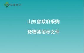 山东省货物类政府采购招标文件