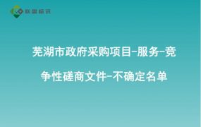 芜湖市政府采购项目-服务-竞争性磋商文件-不确定名单