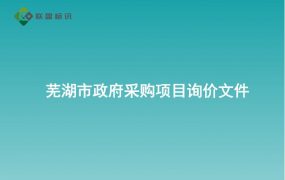 芜湖市政府采购项目询价文件