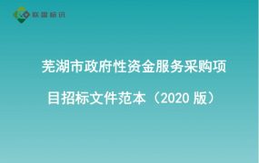 芜湖市政府性资金服务采购项目招标文件范本（2020版）