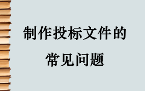 制作投标文件的问题汇总，零基础标书制作教学系列！