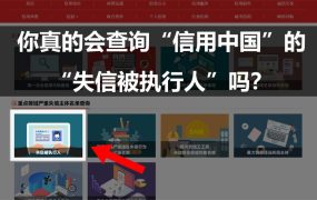 你真的会查询“信用中国”中的“失信被执行人”吗？