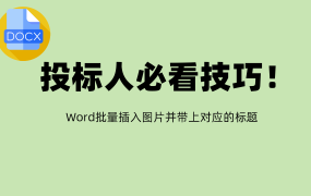 Word批量插入图片并带上对应的标题，零基础标书制作教学系列！