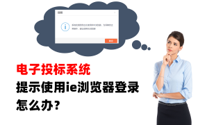 电子投标系统提示使用ie浏览器登录怎么办？零基础标书制作教程！