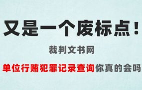 你会查询裁判文书网吗？一字只差导致投标文件被废标！