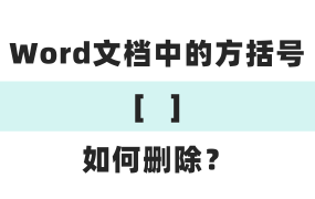 Word文档中的方括号[]如何删除？